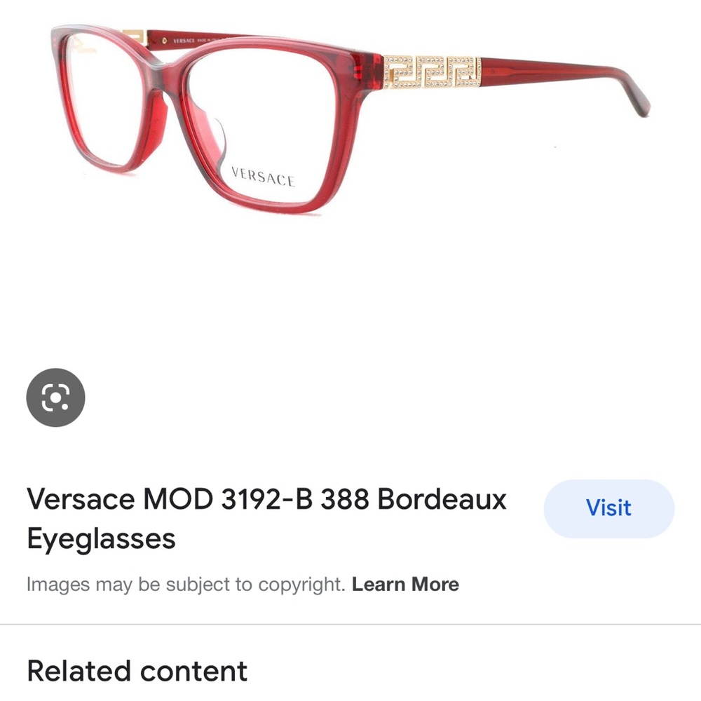 Versace eyeglass frames